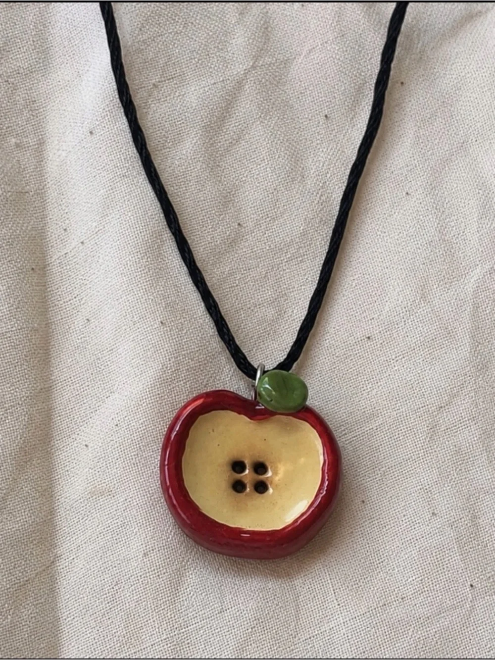 Handmade Apple necklace Pendant
